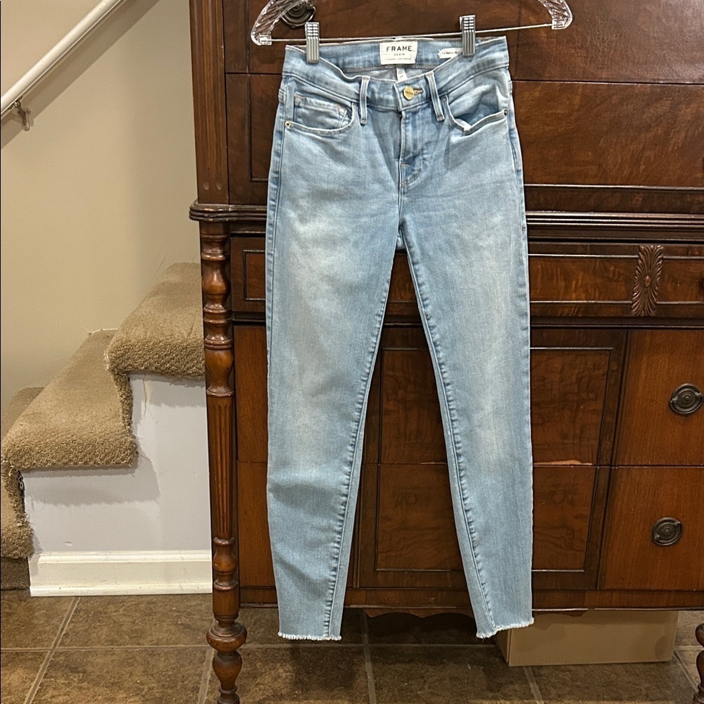 FRAME Jeans Le Skinny de Jeanne Crop Light Wash